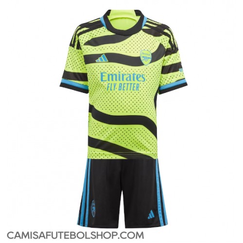 Camisa de time de futebol Arsenal Replicas 2º Equipamento Infantil 2023-24 Manga Curta (+ Calças curtas)